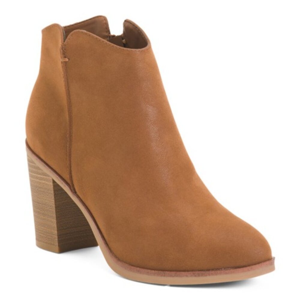 MIA Cognac Patton Heel Booties